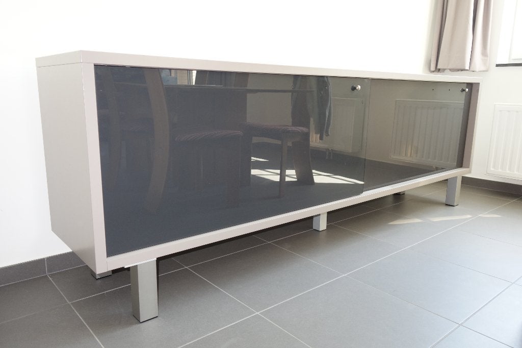 MODERNE DRESSOIR MET 2 SCHUIFDEUREN, Huis en Inrichting, Kasten | Dressoirs, Ophalen, Gebruikt, 200 cm of meer, Modern