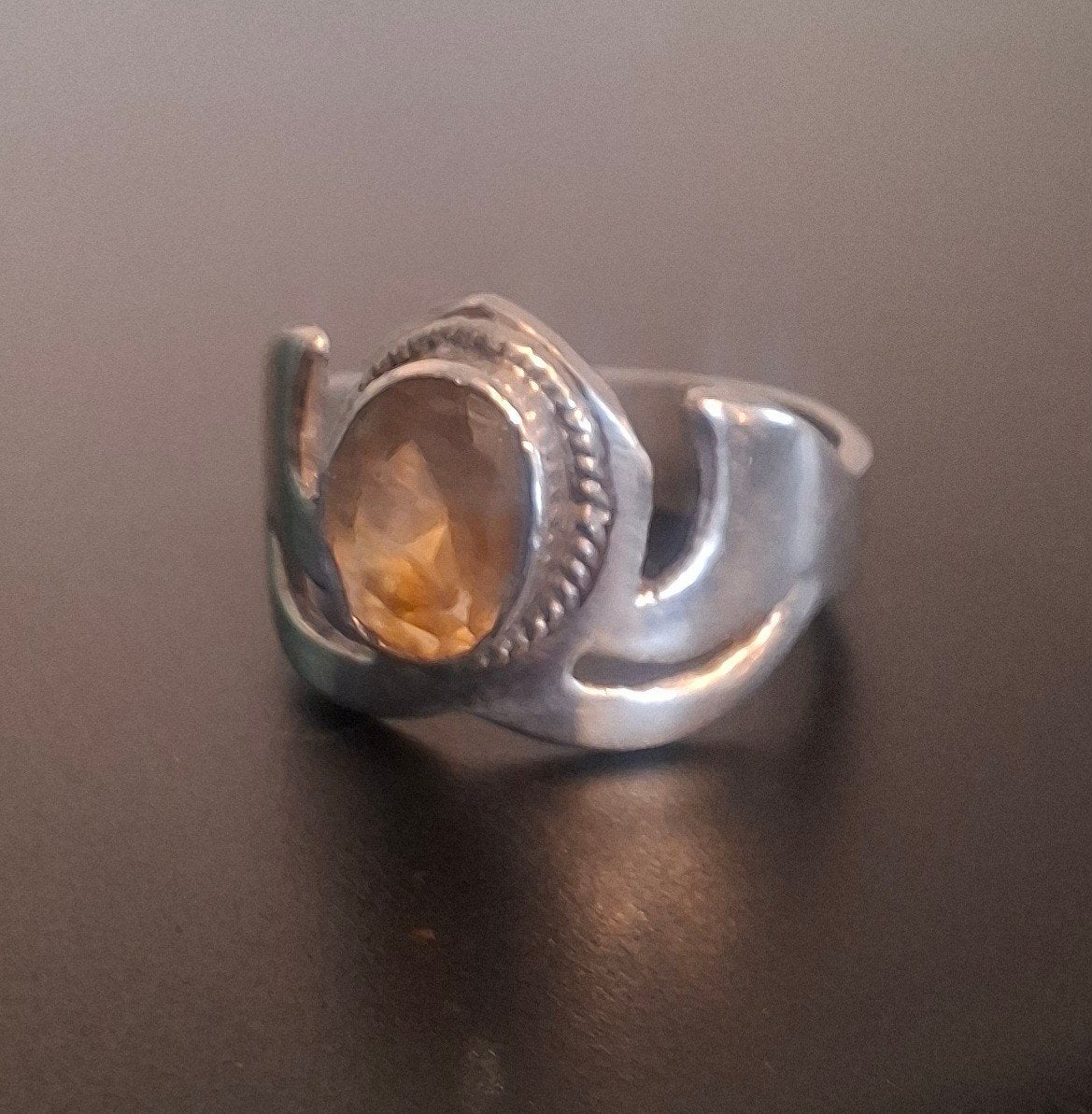 vintage zilveren stenen ring T57, Handtassen en Accessoires, Ringen, Ophalen of Verzenden, Zilver, Zilver