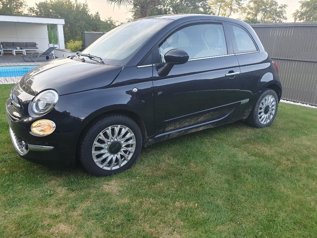 FIAT 500 -- 1.2 ESSENCE -- ACCIDENTER -- 11.2019 -- 75.000KM, Auto's, Fiat, Voorwielaandrijving, Stof, 4 cilinders, Zwart
