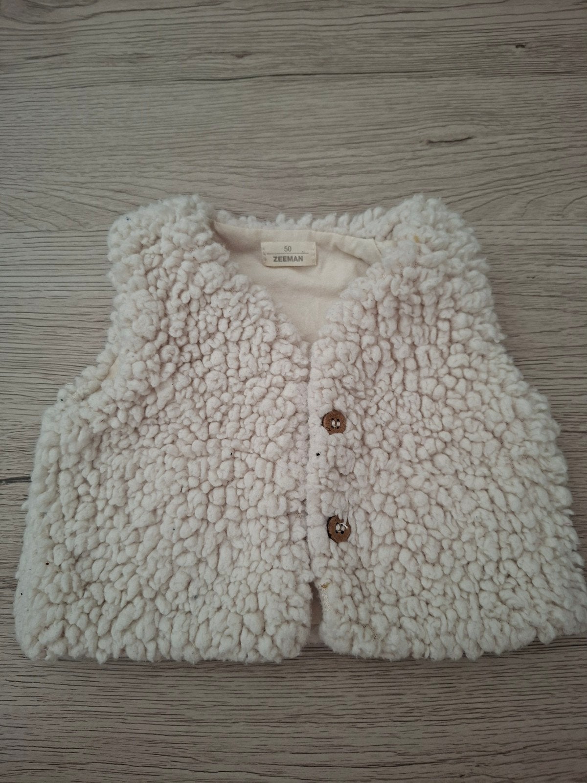 Bodywarmer baby maat 50, Kinderen en Baby's, Babykleding | Maat 50, Ophalen, Zeeman, Zo goed als nieuw, Truitje of Vestje