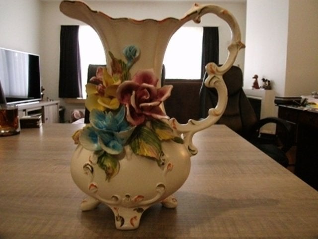 vaas met opliggende bloemen, Antiquités & Art, Enlèvement