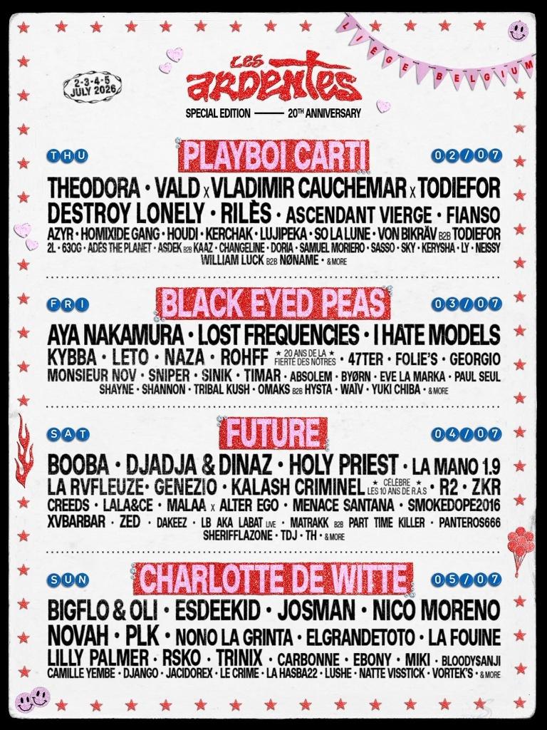 2 combi tickets voor Les Ardentes 2026 (vanaf 2 tot 5/07/26), Tickets en Kaartjes, Evenementen en Festivals
