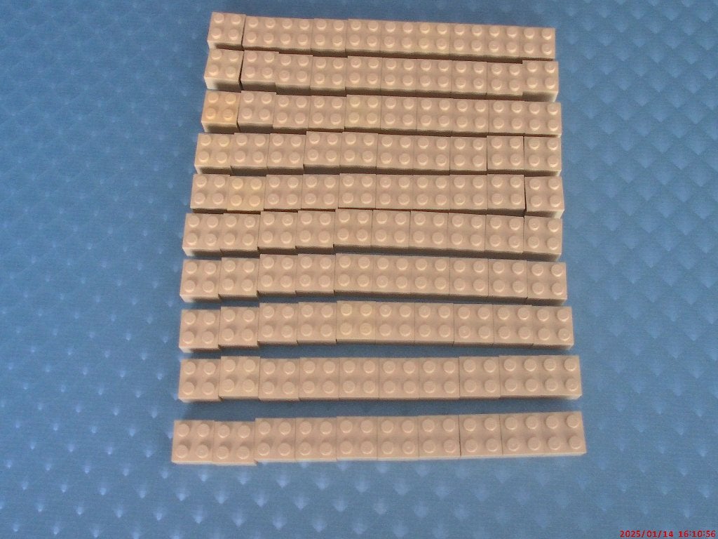 100 beige Lego 2x2 stenen, Kinderen en Baby's, Speelgoed | Duplo en Lego, Gebruikt, Lego, Ophalen of Verzenden, Losse stenen