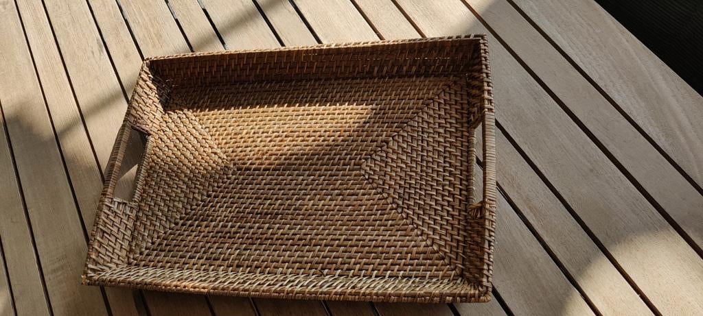 Dienblad in rotan, Huis en Inrichting, Ophalen