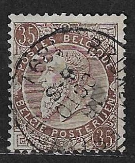 België OPC 49 Z.M. Koning Leopold II, Postzegels en Munten, Ophalen of Verzenden, Gestempeld, Staatshoofden