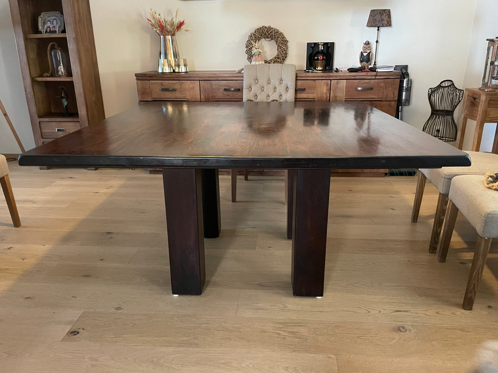 Mooie  vierkantige tafel, Ophalen, Zo goed als nieuw, Vierkant