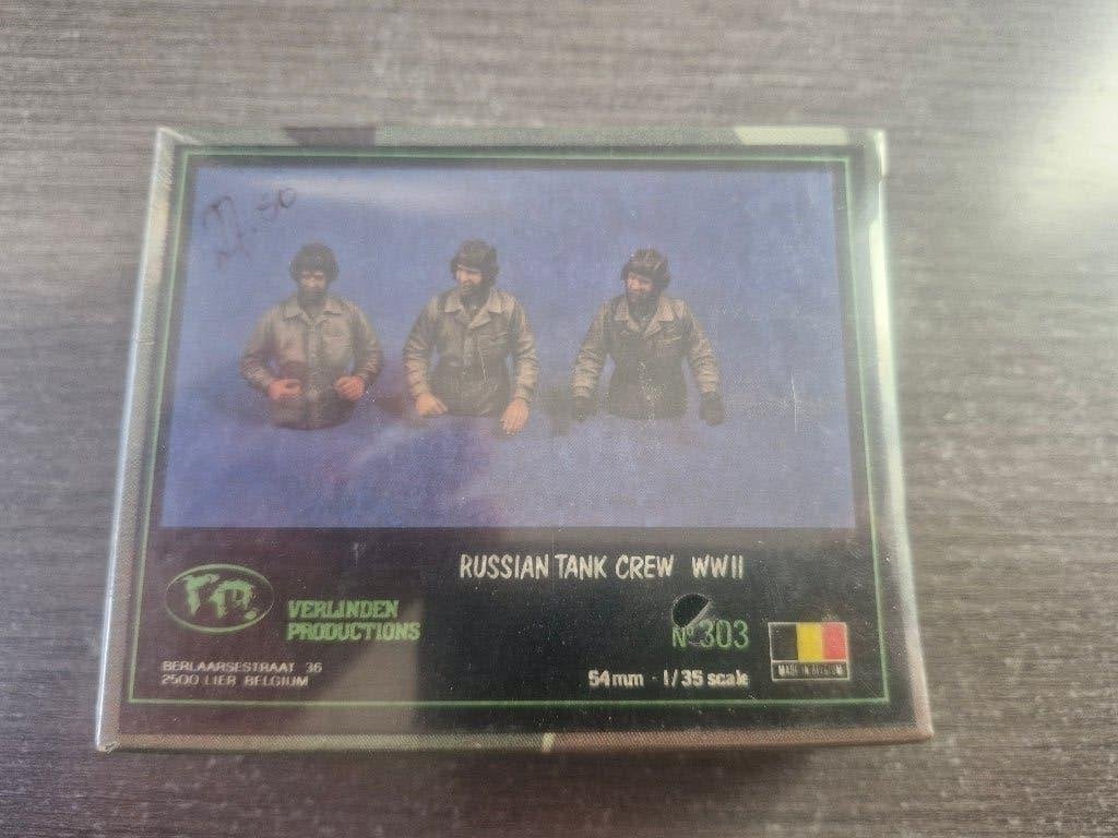Verlinden 1/35 Russian Tank Crew WWII 3 figs., Ophalen of Verzenden, Nieuw, 1:35 tot 1:50, Figuur of Figuren