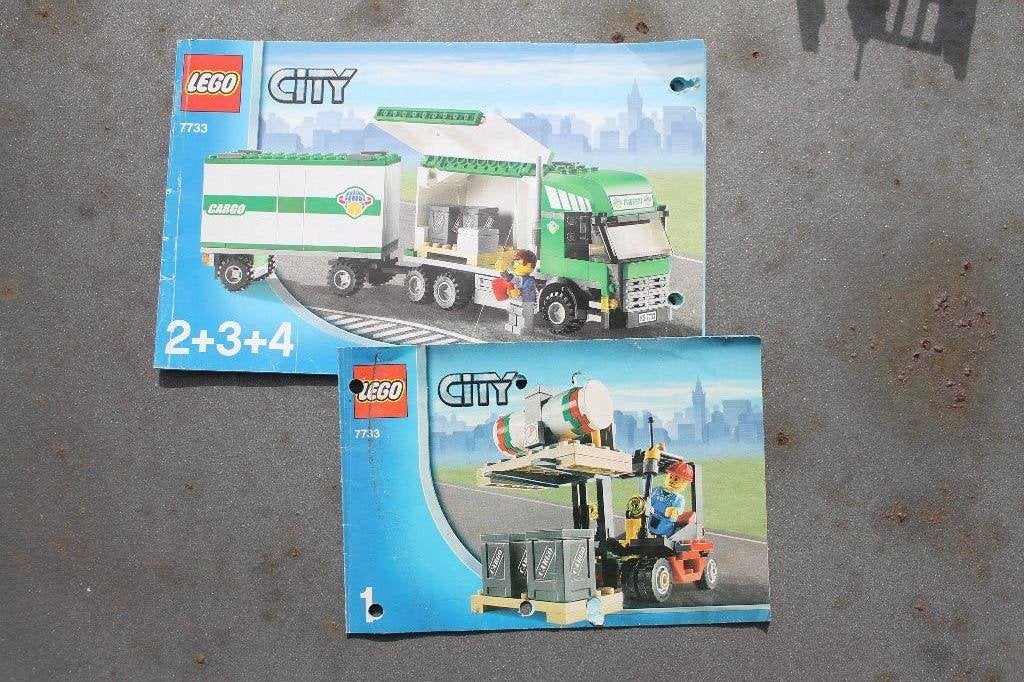 Lego 7733 Truck & Forklift, Kinderen en Baby's, Speelgoed | Duplo en Lego, Lego, Ophalen of Verzenden, Inclusief instructies, Complete set