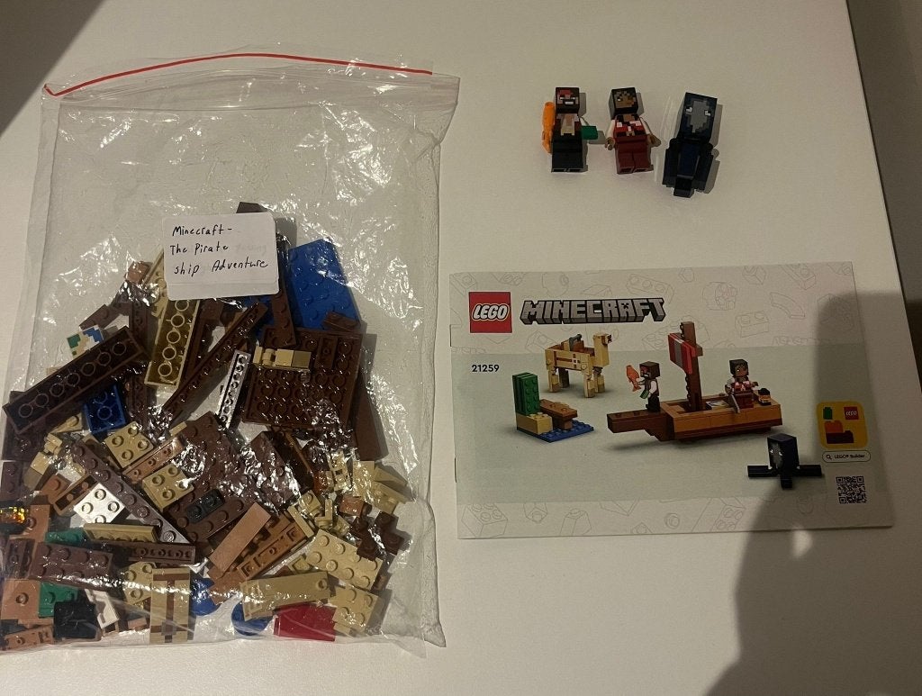 Lego Minecraft The Pirate Ship Voyage - Set 21259, Lego, Ensemble complet, Comme neuf, Enlèvement