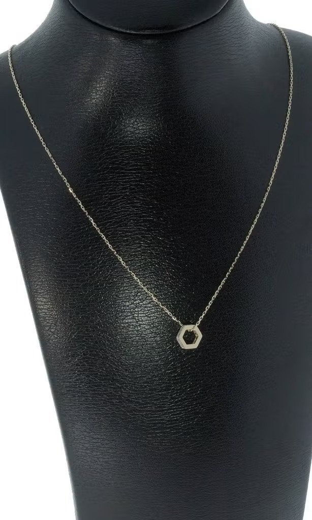 Nieuwe 14k anker ketting goud dame zirkonia hanger briljant, Bijoux, Sacs & Beauté, Neuf, Enlèvement ou Envoi, Or, Or