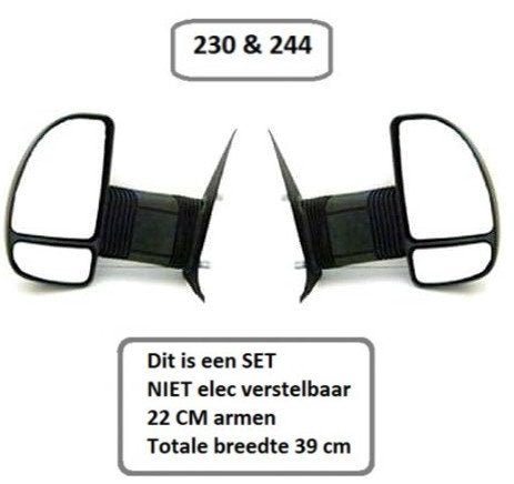 Buitenspiegels Set L+R Manueel voor Fiat Ducato 230 en 244, Auto diversen, Auto-accessoires