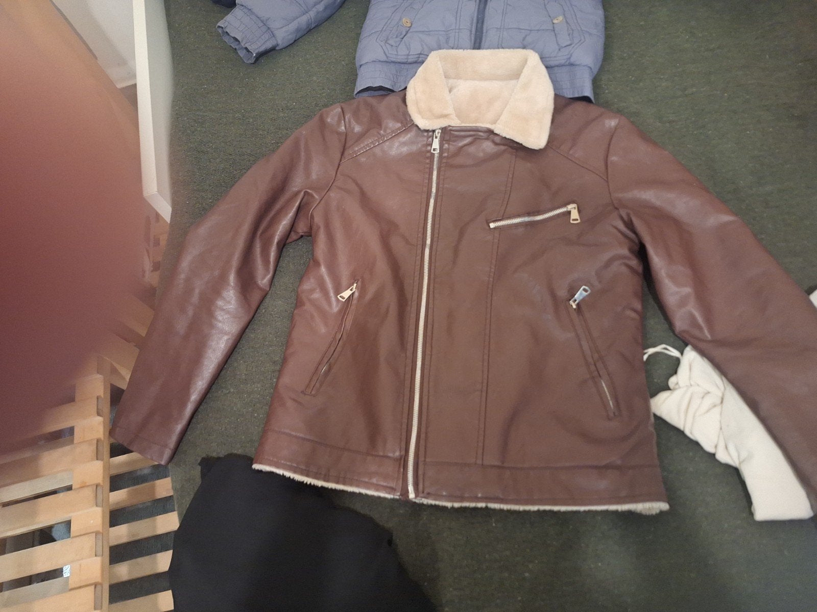 Veste en cuir bordeaux, Enlèvement ou Envoi