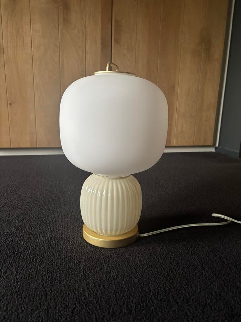 Tafellamp, Ophalen of Verzenden, Zo goed als nieuw, Glas, Modern warm