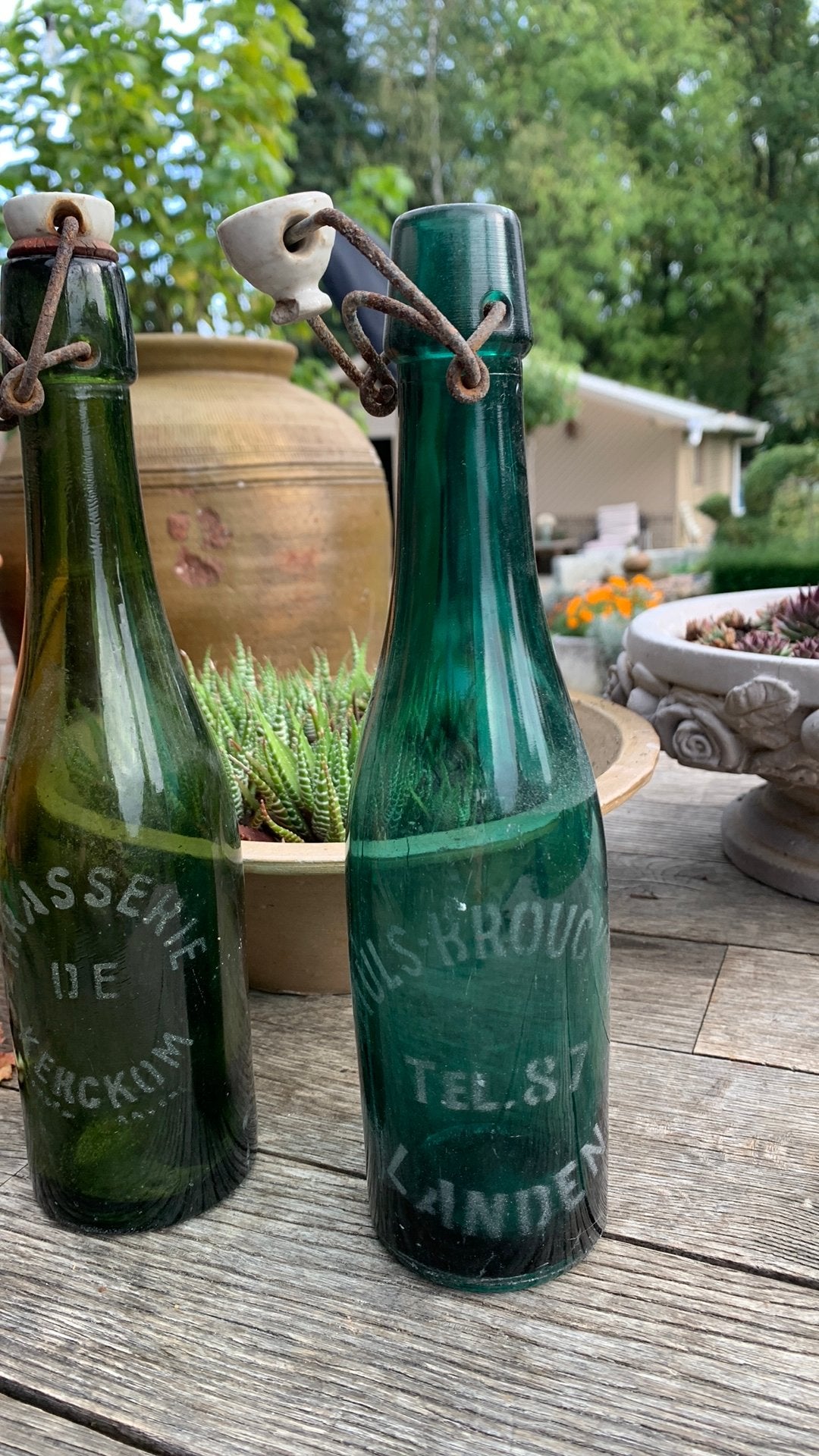 Ancienne bouteille de bière LANDEN LEUVEN, Collections, Enlèvement ou Envoi, Utilisé, Bouteille(s)