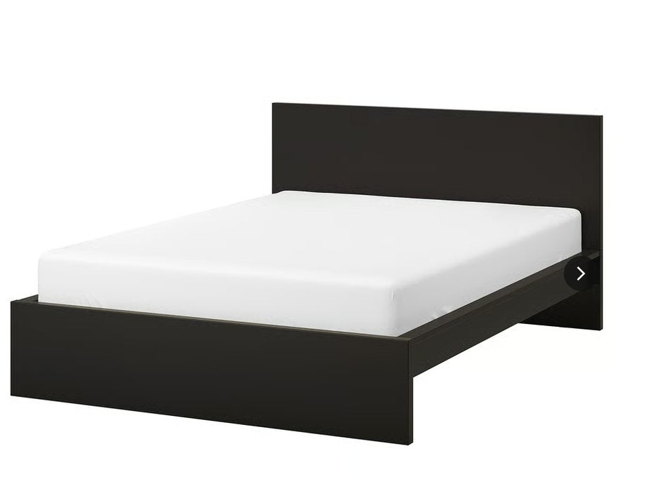 MALM bedframe/boxspring 160x200cm, Ophalen, Gebruikt, Zwart, Twijfelaar