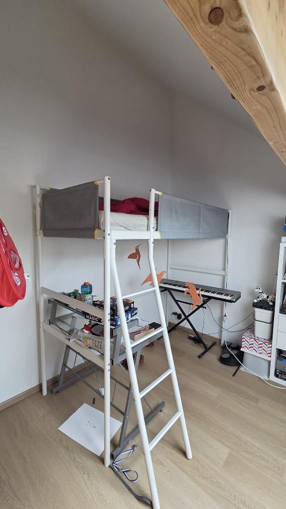 Lit pour enfant, Lit mezzanine ou Lit superposé, Enlèvement, 180 cm ou plus, 85 à 100 cm