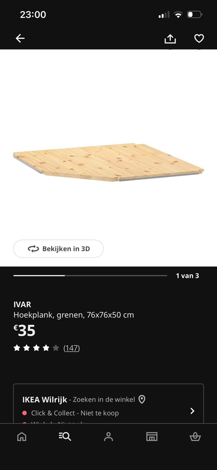 Hoekplanken ivar, Maison & Meubles, Armoires | Étagères, Enlèvement, Comme neuf