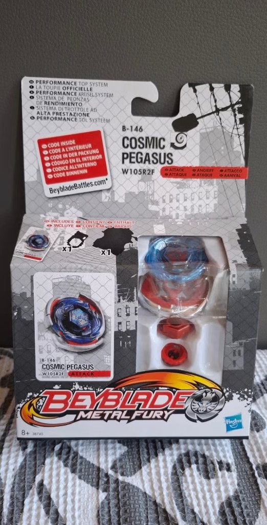 Hasbro Beyblade Metal Fury - Cosmic Pegasus W105R²F, Ophalen of Verzenden, Nieuw