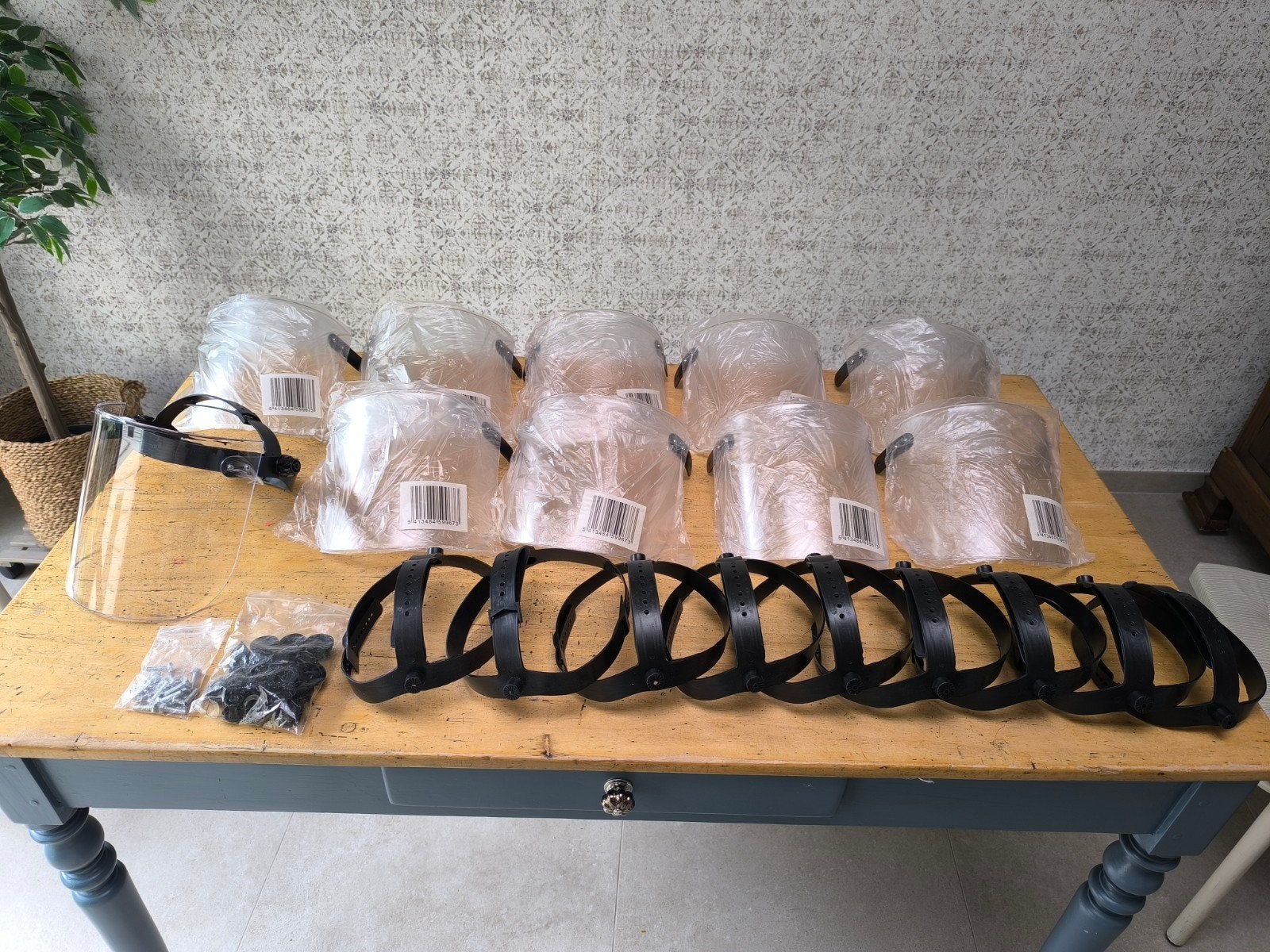 10 x Transparant Gelaatsscherm. (Nieuw!), Doe-het-zelf en Bouw, Veiligheidsbrillen, Nieuw, Ophalen of Verzenden