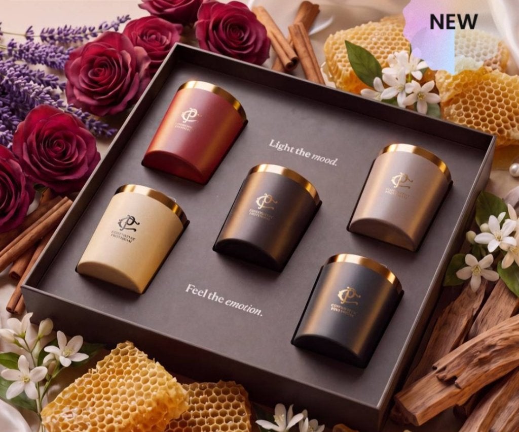 Luxe geurkaarsen cadeauset – 5 geuren – NIEUW, Geurverspreider, Meerkleurig, Overige merken, Nieuw