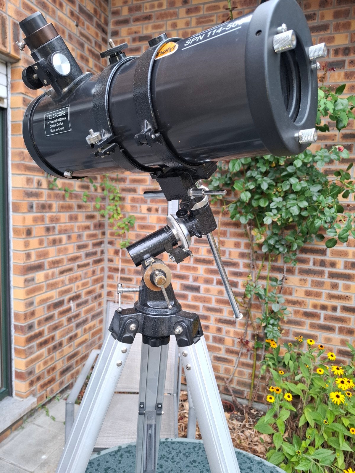 telescoop bynostar spn 114-500, Audio, Tv en Foto, Optische apparatuur | Telescopen, Ophalen, 200 mm of meer, Spiegeltelescoop (reflector)