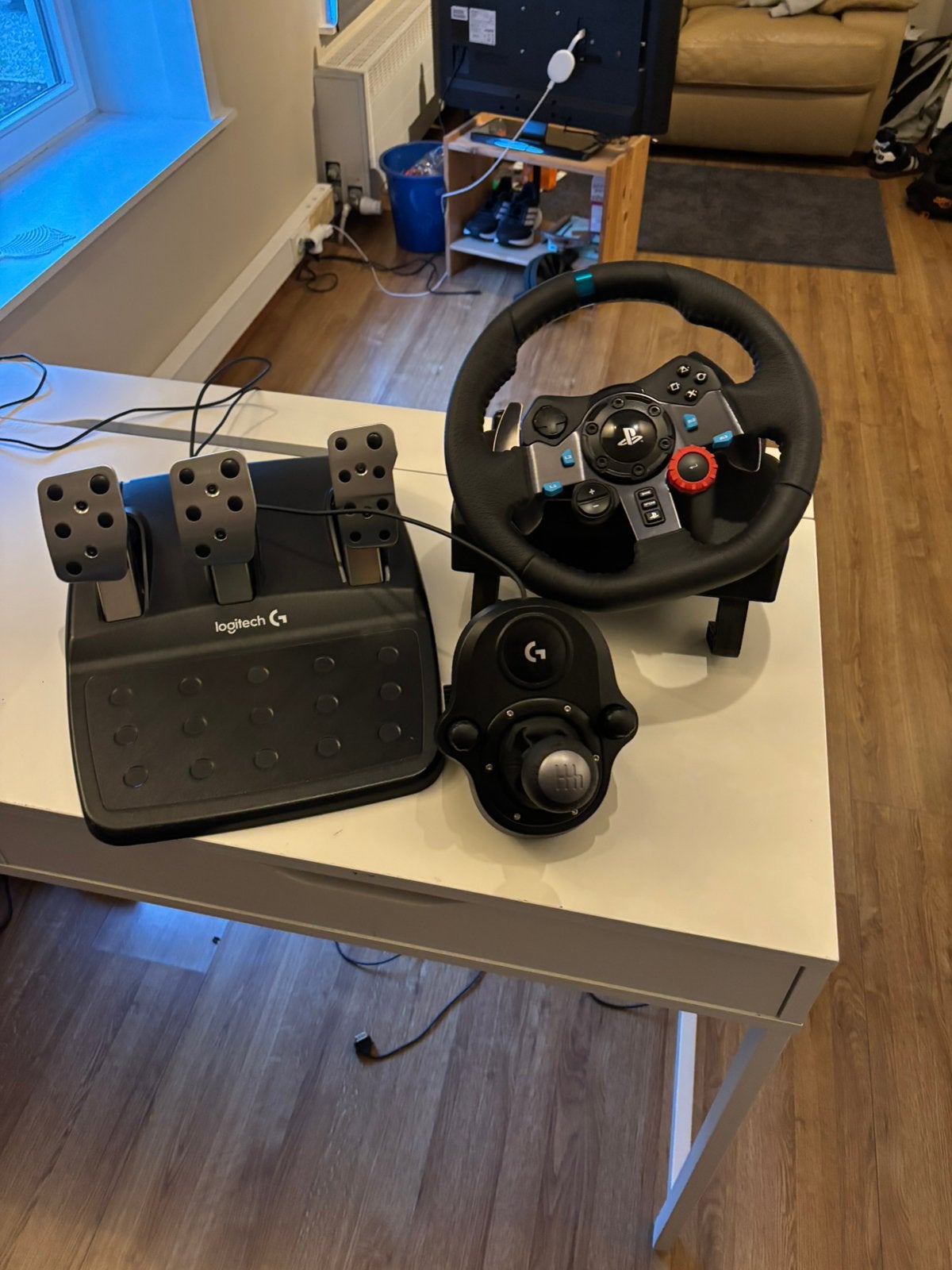 Logietech g29+ schifter, Games en Spelcomputers, Spelcomputers | Sony Consoles | Accessoires, Ophalen, Zo goed als nieuw, Stuur of Pedalen