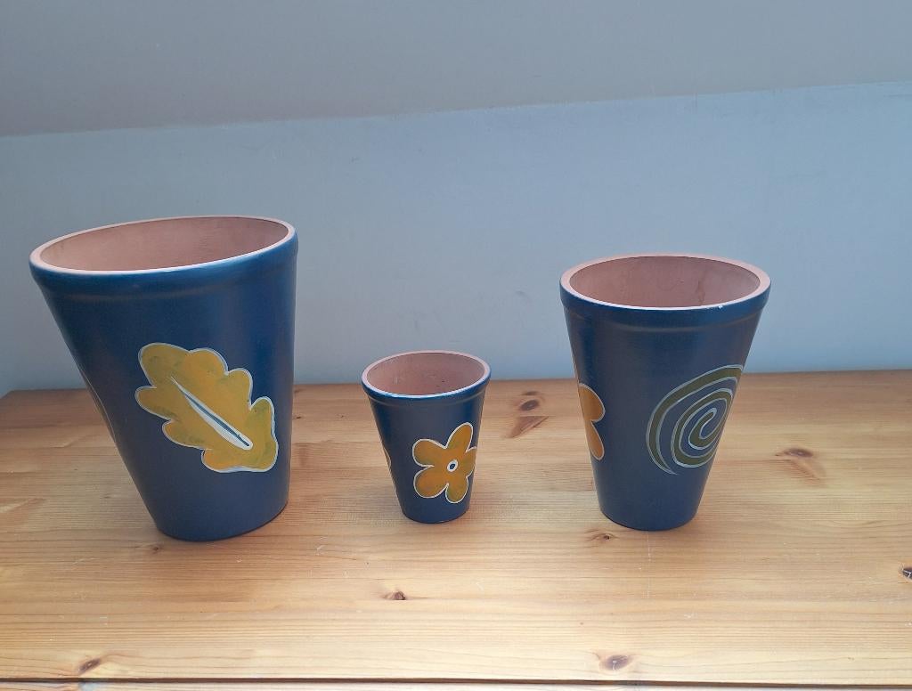 Set van 3 IKEA‑vaasjes – jaren ’90, Ophalen, Blauw, Vintage