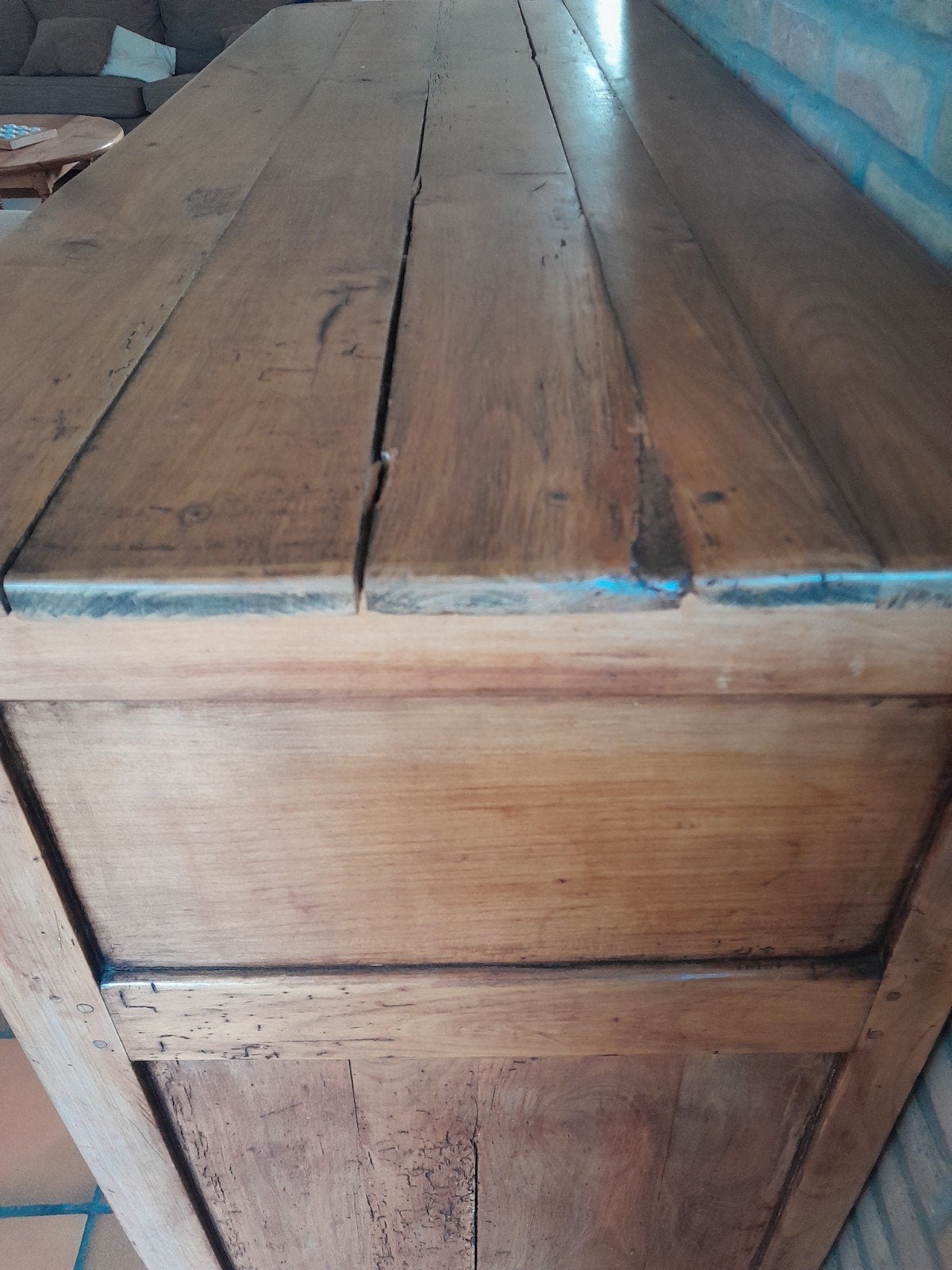 Antiquité buffet bas merisier, Maison & Meubles, Louis Philippe, Cerisier, 100 à 150 cm, Enlèvement