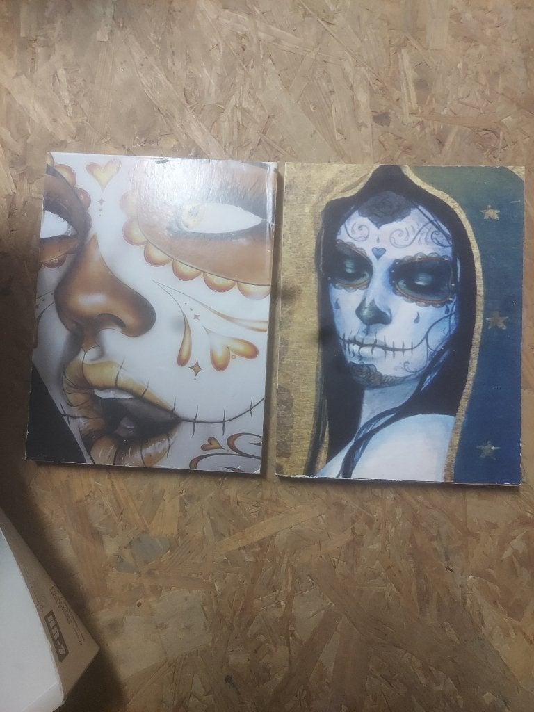Tableaux en bois la catrina mexicain, Antiquités & Art, Enlèvement