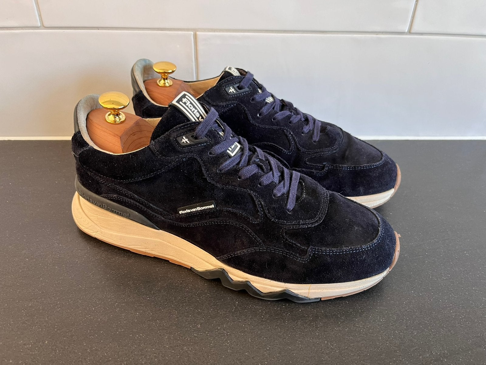 Floris van Bommel de Zager sneakers maat 7.5 / 41.5, Kleding | Heren, Ophalen of Verzenden, Zo goed als nieuw, Blauw, Sneakers