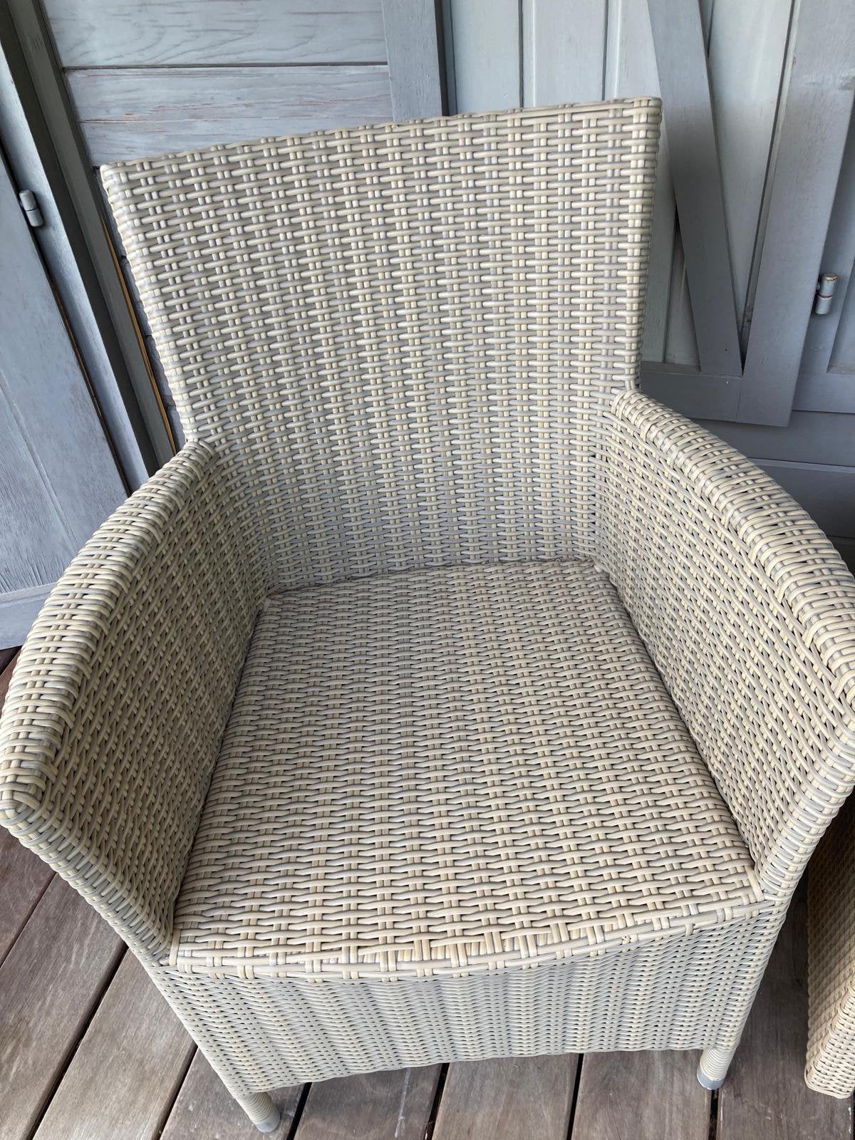 Rotan Zeteltjes met bijpassend tafel, Tuin en Terras, Ophalen, Zo goed als nieuw, Rotan