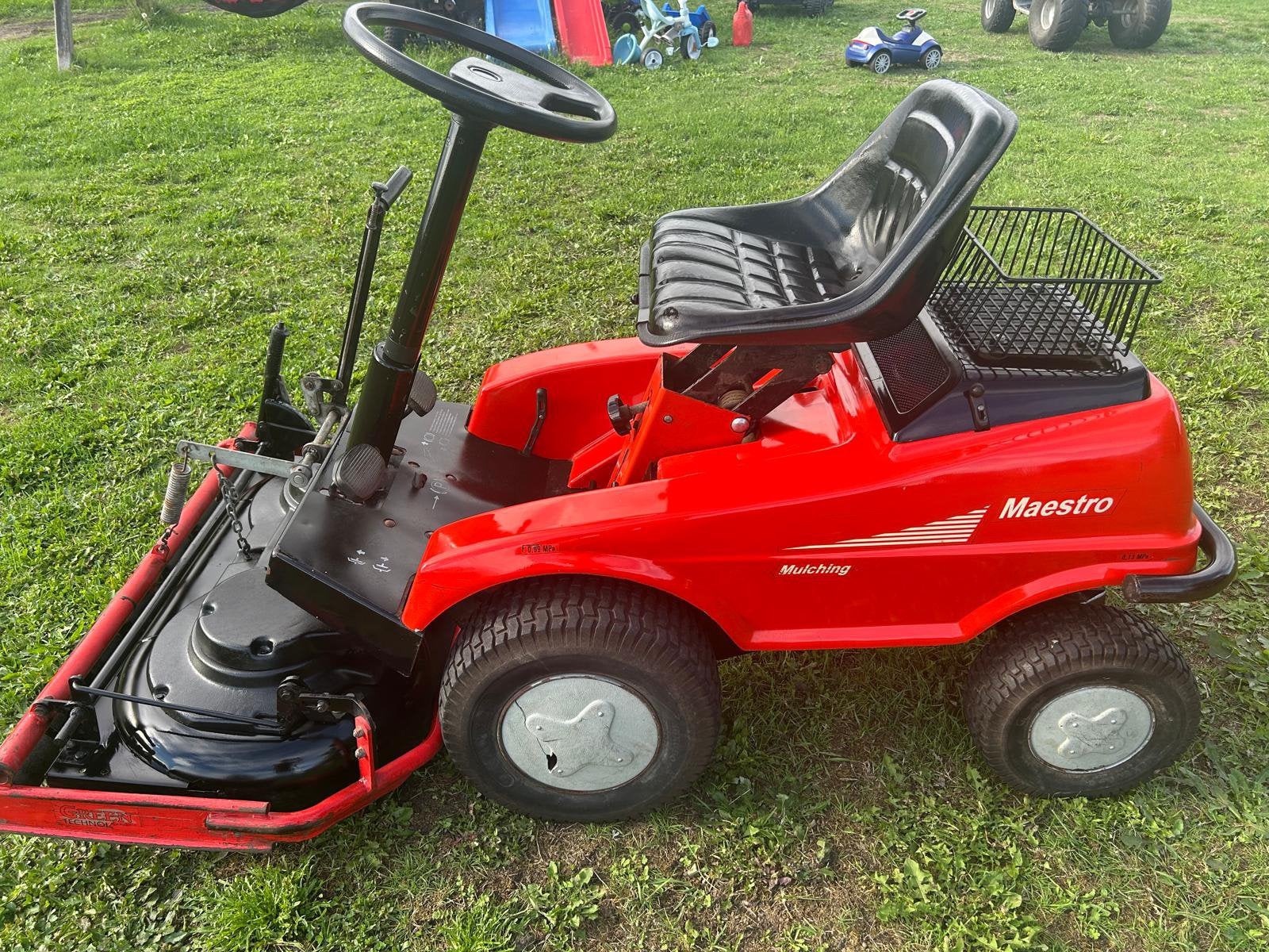 Zitmaaier maestro Muching flotmaaier top staat !!!!, Ophalen, Zo goed als nieuw, Elektrische starter, 90 tot 120 cm