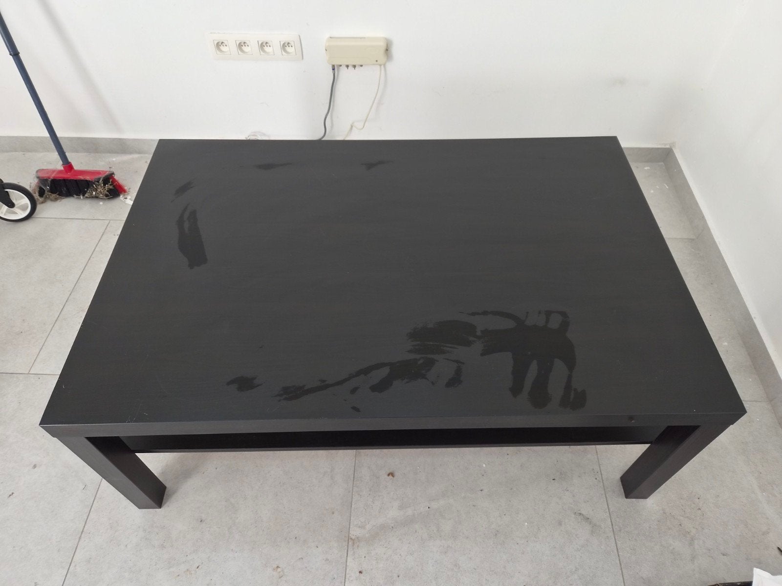 TABLE BASE RECTANGULAIRE NOIR TRÈS BONNE ÉTAT, Maison & Meubles, Tables | Tables de salon, 100 à 150 cm, Comme neuf, Enlèvement