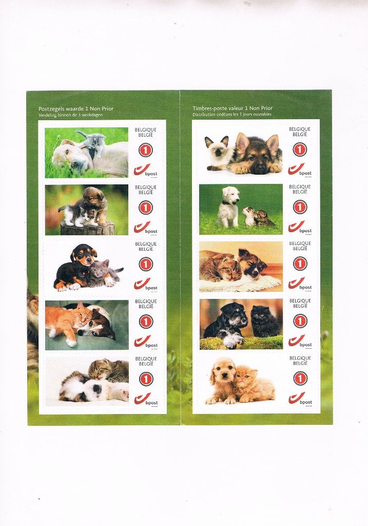 Duostamps : Carnet chiens et chats, Enlèvement ou Envoi, Non oblitéré, Autre