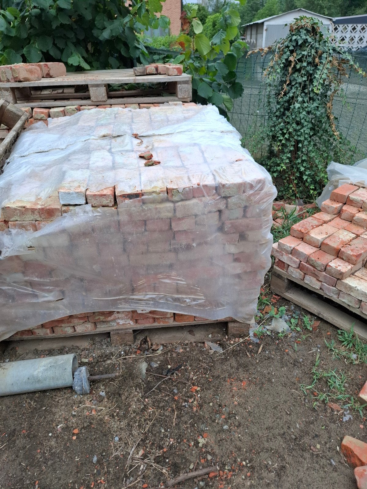 4 paletten geluisterd recupsteen 18 x 5 x 8cm, Doe-het-zelf en Bouw, Ophalen
