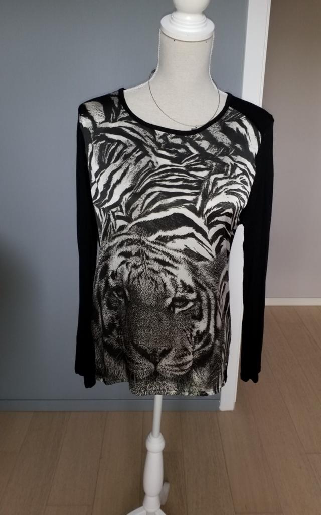Longsleeve M tijger, Kleding | Dames, T-shirts, Zwart, Zo goed als nieuw, Lange mouw, Promode