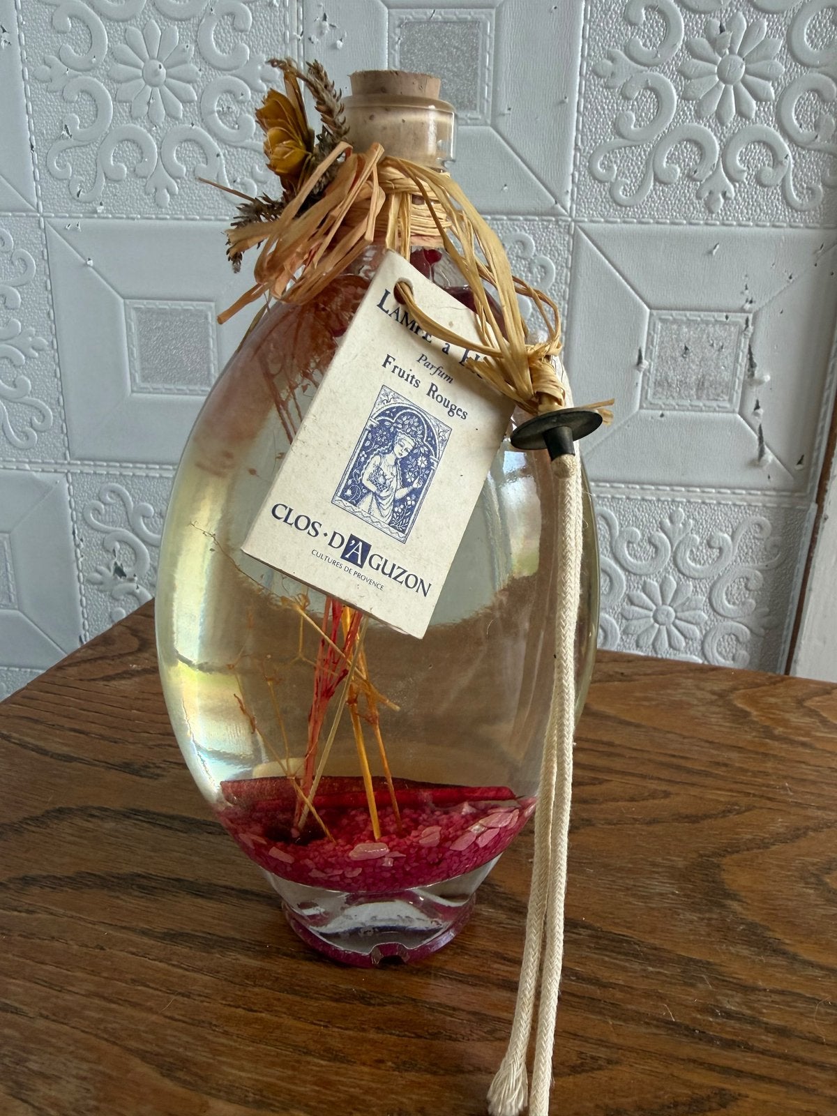 Decoratieve Franse Olielamp Clos d'Aguzon, Antiek en Kunst, Ophalen of Verzenden