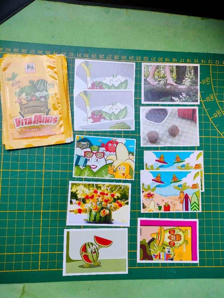 stickers kaart Vitaminis Delhaize, Verzamelen, Ophalen of Verzenden