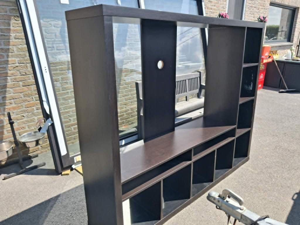 Kast ikea donkerbruin, Huis en Inrichting, Kasten | Boekenkasten, Ophalen, Gebruikt