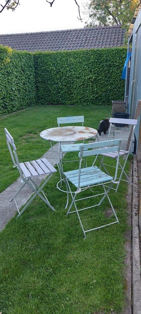 Op te knappen bistro set, Enlèvement, Utilisé, 4 places
