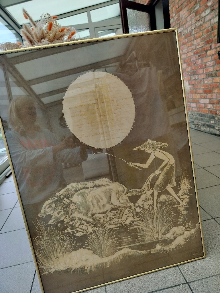 Batik tulis, Ophalen, Gesigneerd, Batik