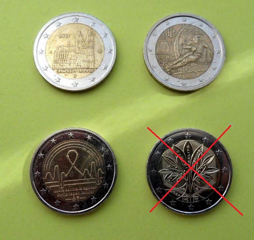 Set herdenkingsmunten van €2., Verzenden, Overige landen, 2 euro, Losse munt