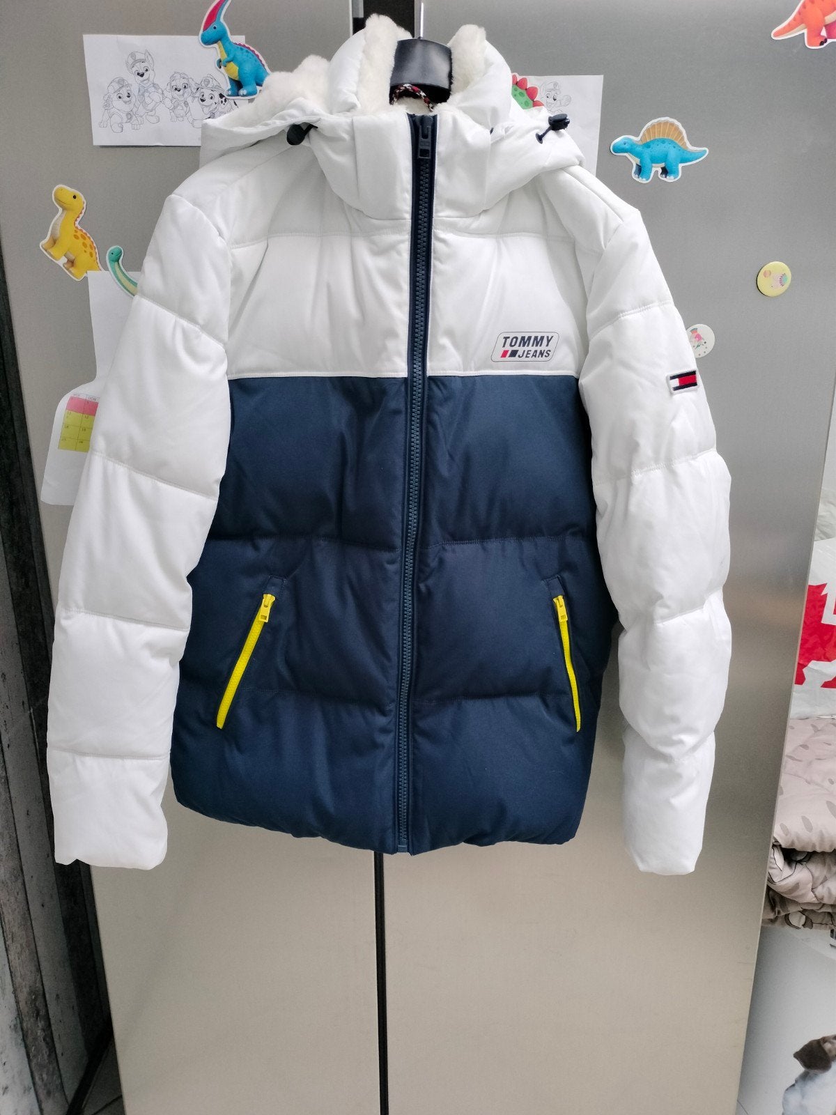 Tommy Hilfiger winterjas met bontkraag maat xl, Ophalen, Zo goed als nieuw, Tommy hilfiger