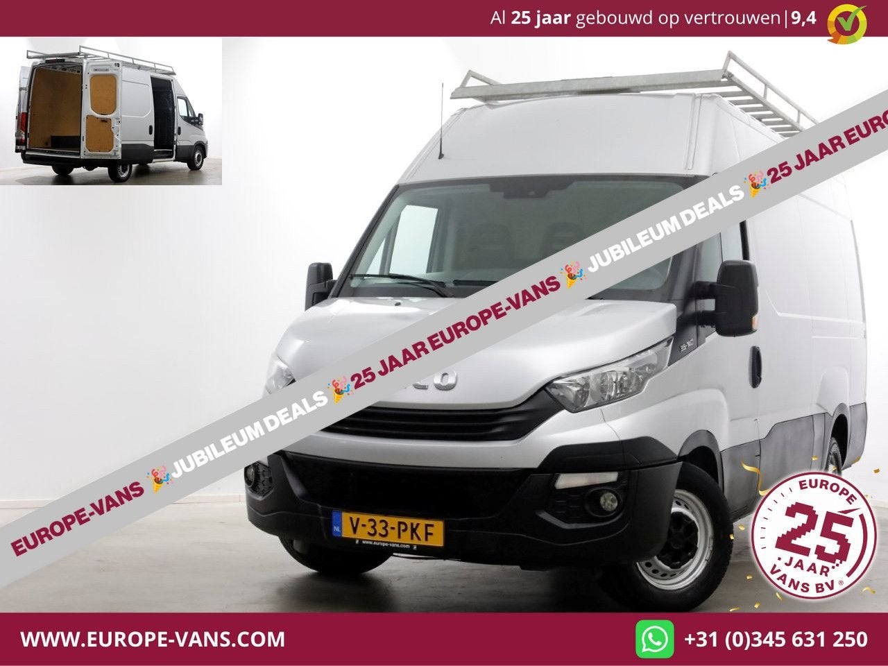 Iveco Daily 35S14 136pk E6 L2H2 Airco/Imperiaal/Trekgewicht, Autos, Camionnettes & Utilitaires, Argent ou Gris, Achat, Entreprise