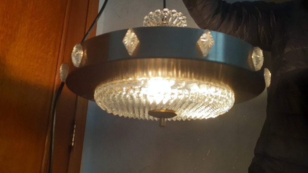 Lustre en verre, Enlèvement, Comme neuf, Verre