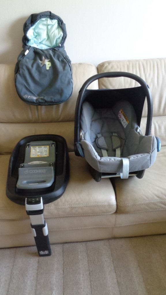autostoel cabriofix maxi-cosi met familyfix, 0 à 18 kg, Comme neuf, Enlèvement, Dossier amovible