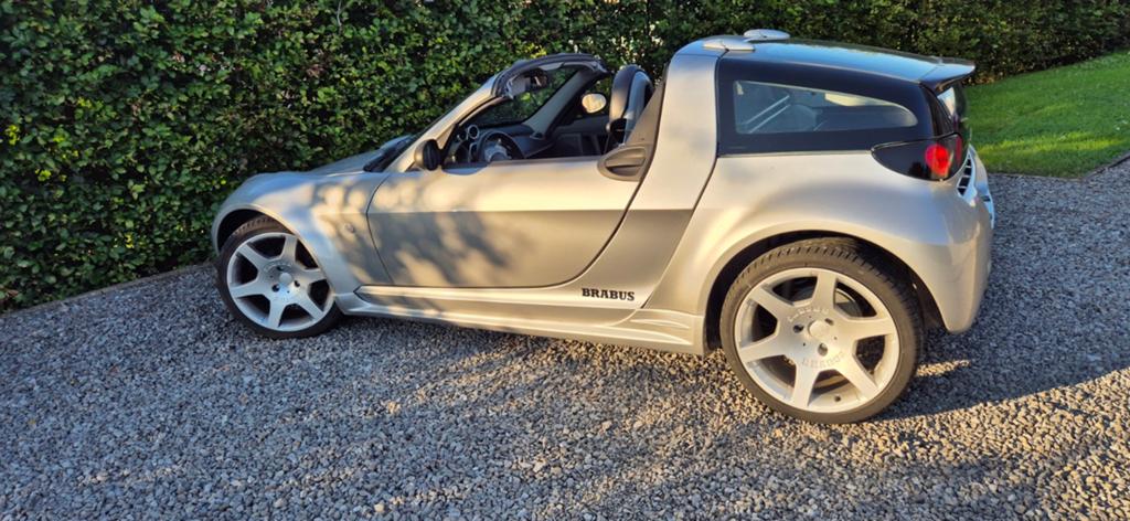 Smart Roadster Brabus 101 pk, Auto's, Zwart, Roadster, Leder, Particulier