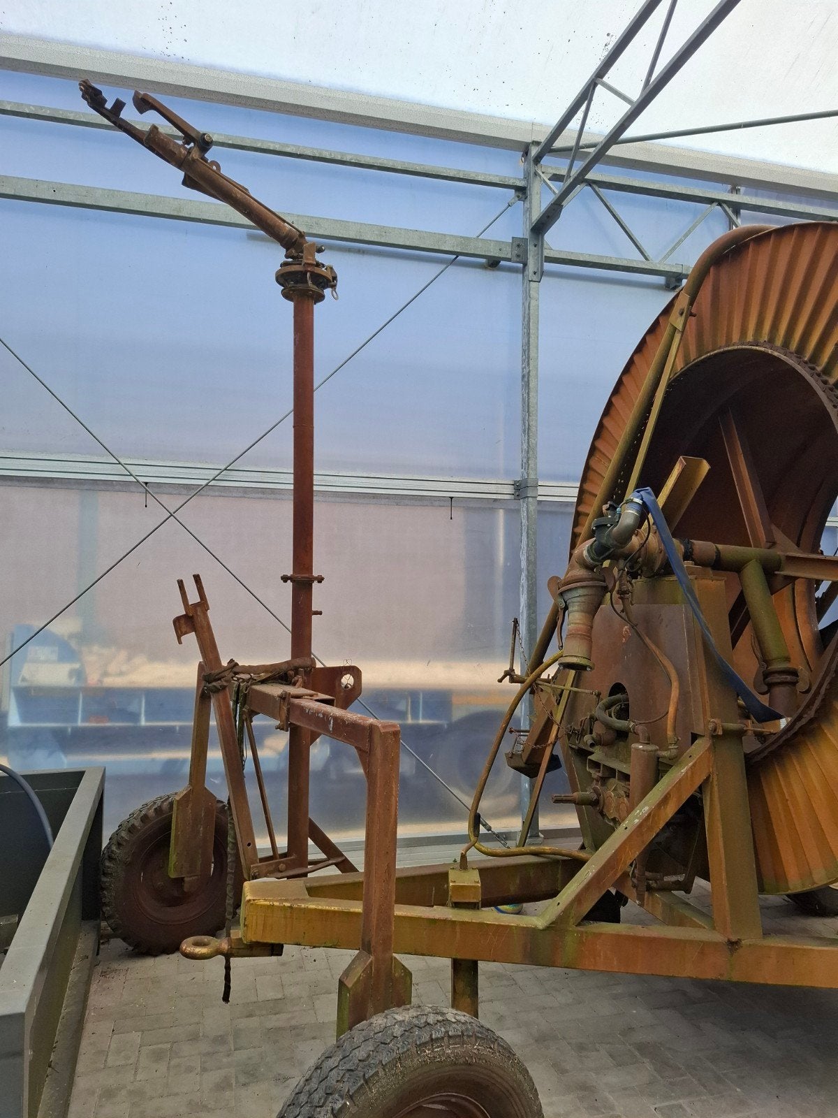Beregeningshaspel 250 a 275m slang 80mm, Zakelijke goederen, Landbouw | Werktuigen, Ophalen, Fruitteelt, Beregening en Drainage