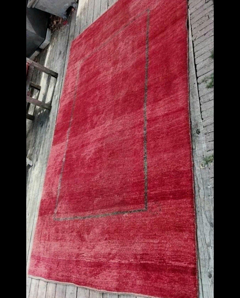 Zwaar Perzisch Gabbeh tapijt 284 x 195 cm zeer goede staat!, Ophalen, Rood, Rechthoekig, Perzisch