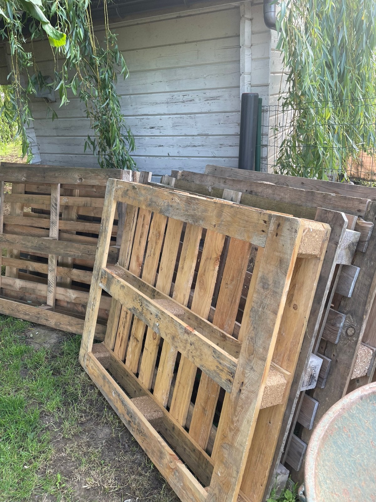 Gratis paletten, Tuin en Terras, Schuttingen, Ophalen, Gebruikt, Hout